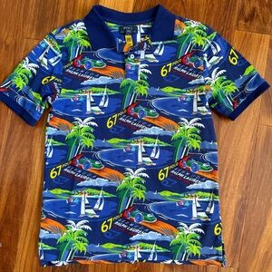 Polo Ralph Lauren Racing Print Polo Shirt